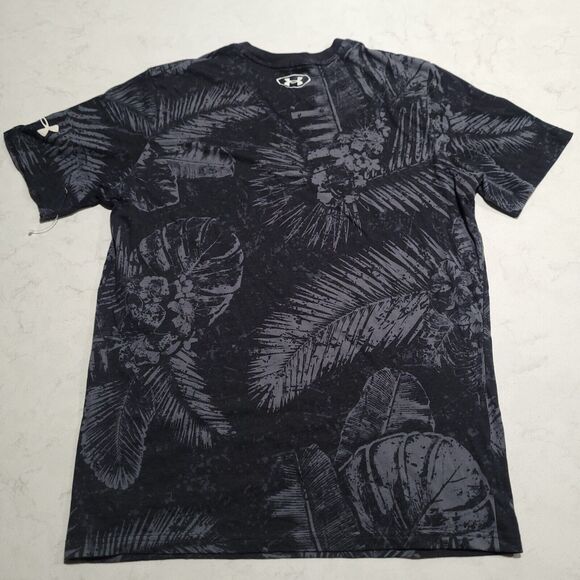 Under Armour The Rock Warrior Mana Hawaiian Floral Active T-Shirt Medium NWOT - Picture 3 of 7